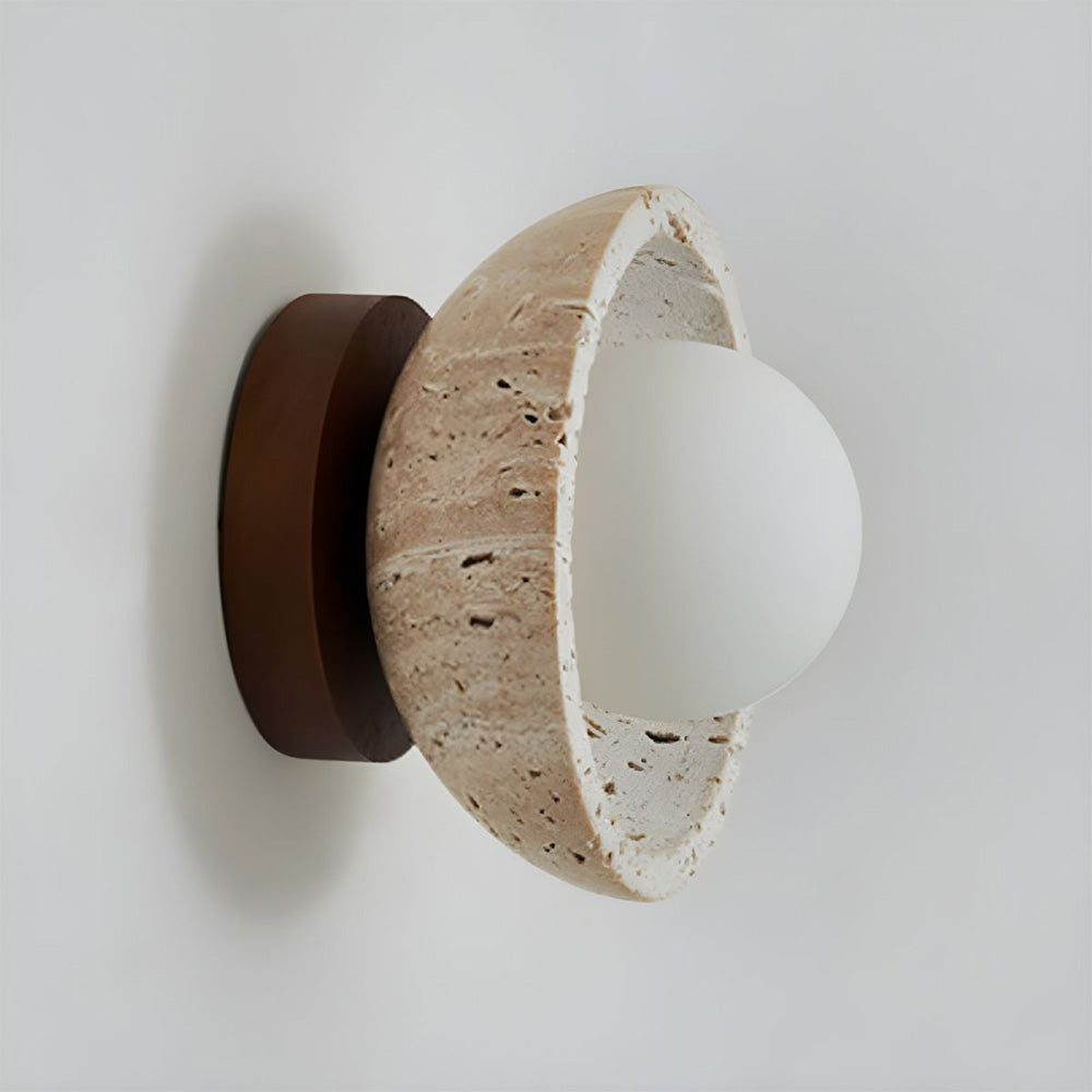 Stonera – Beige design wandlamp met natuurlijke uitstraling