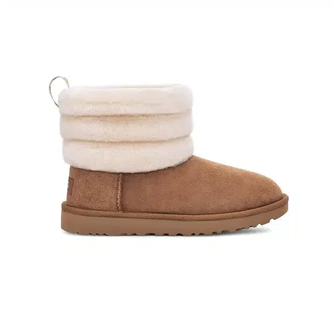 UGG Classic Mini Fluff Quilted Chestnut laarzen – Warmte en zachtheid met gewatteerd ontwerp