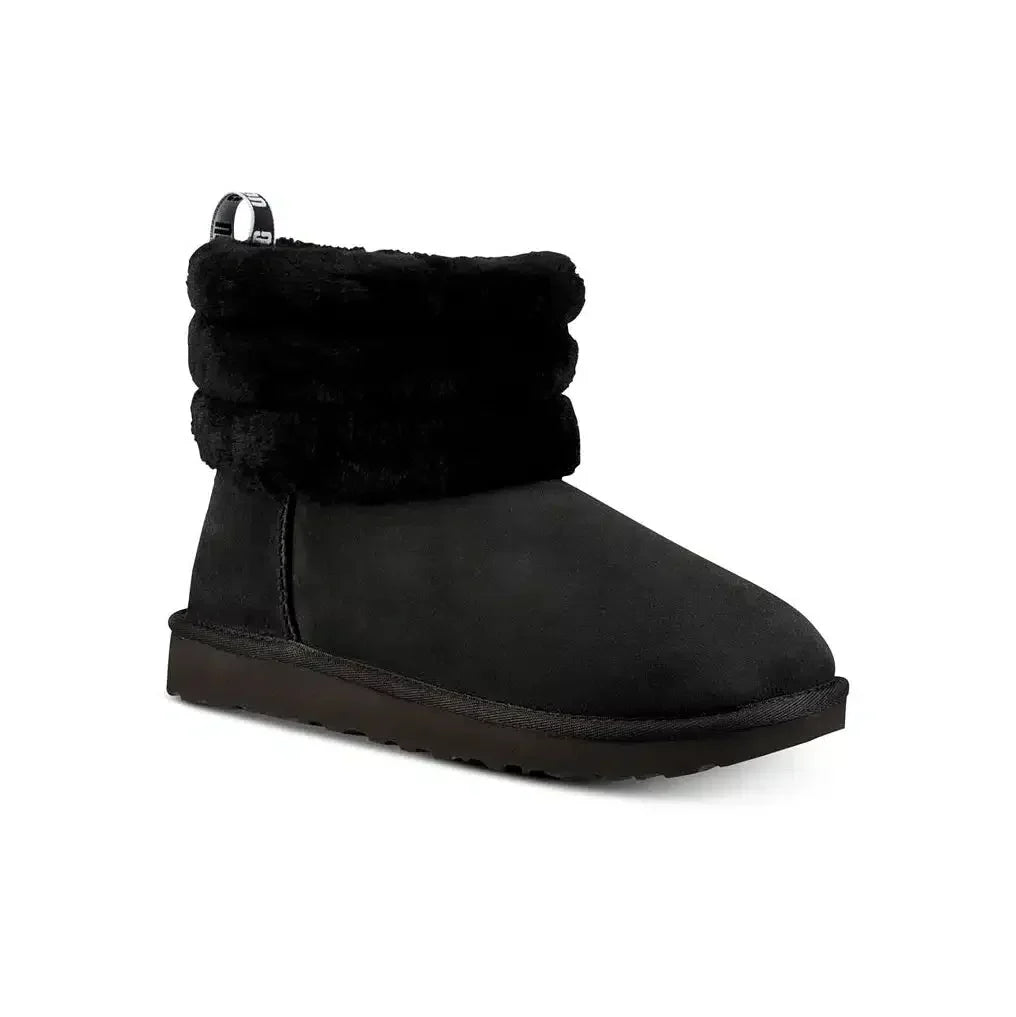UGG Classic Mini Fluff Quilted Boots Black – Warmte en zachtheid met gewatteerd ontwerp