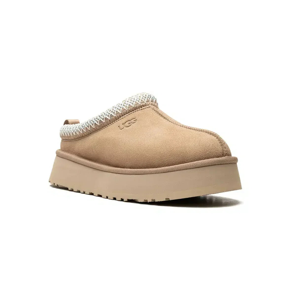 UGG Tazz Sand Beige pantoffels – Elegant en comfortabel met verhoogde zool
