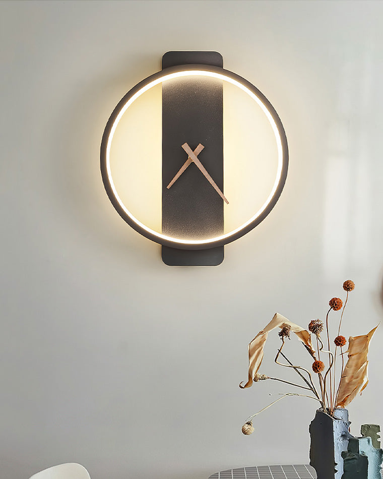 Varelux – Moderne wandklok met rustgevend LED-licht