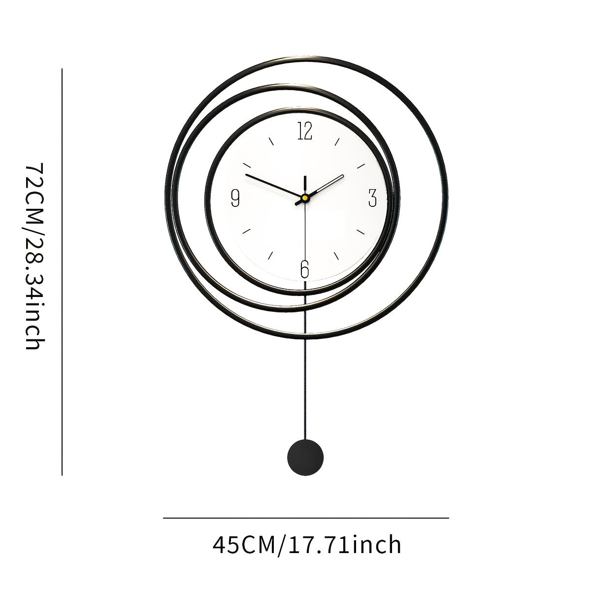 Varos – Grote minimalistische metalen wandklok