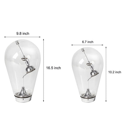 Vellux – Industriële LED Tafellamp van Glas met Dimbare Functie