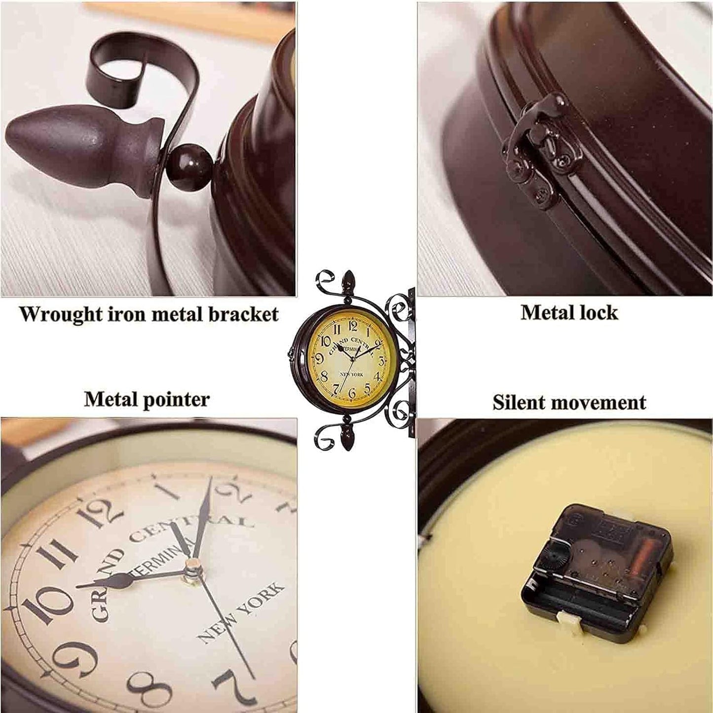 Vintora – Vintage wandklok met retro stationslook