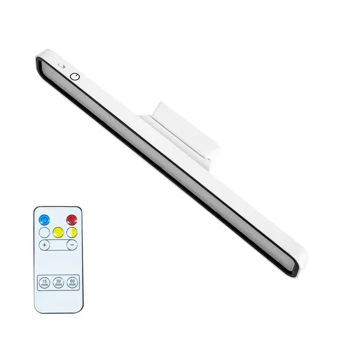 Moderne draadloze LED tafellamp met magnetische bevestiging en touchbediening.