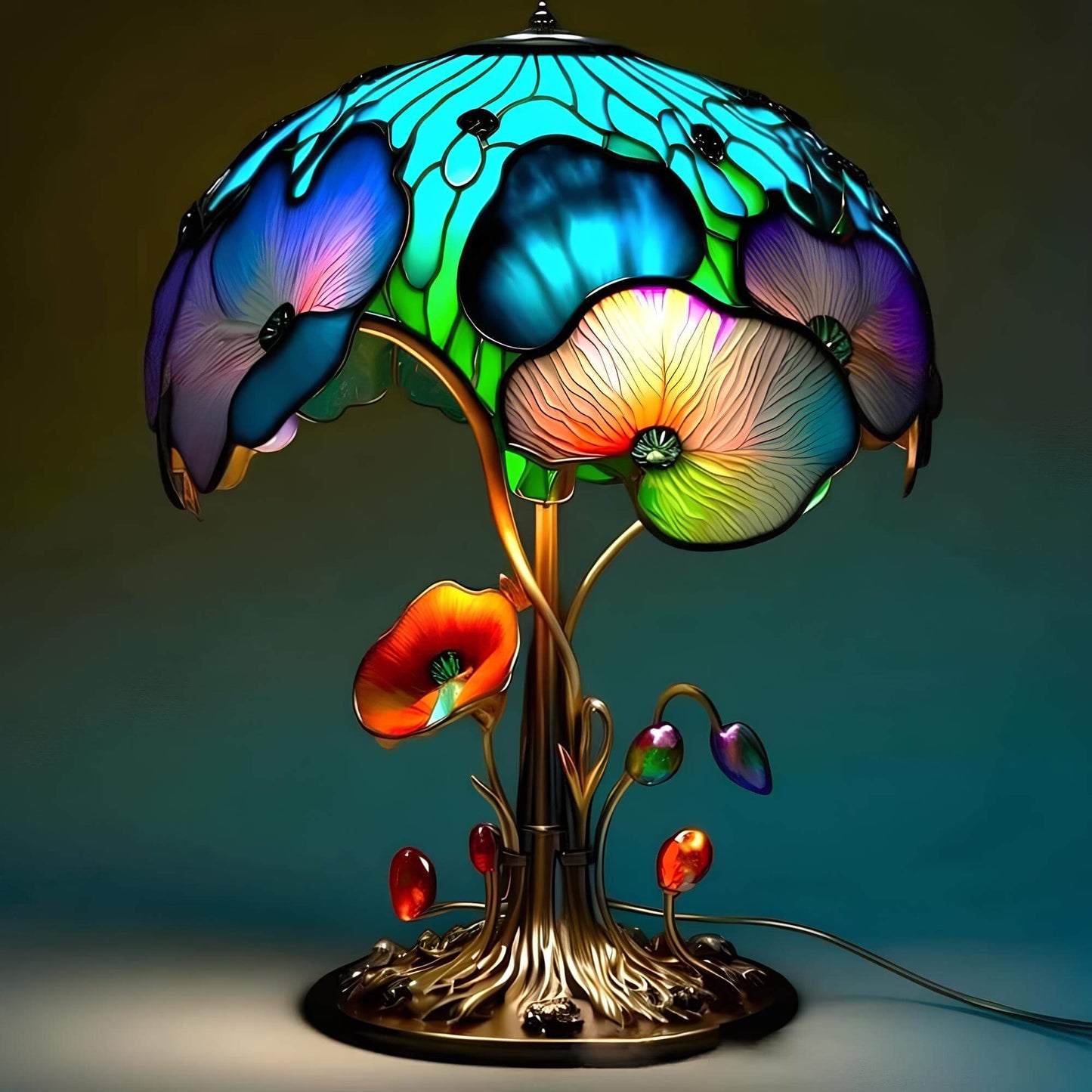 Vitralis – Kleurrijke LED Tafellamp van Buntglas