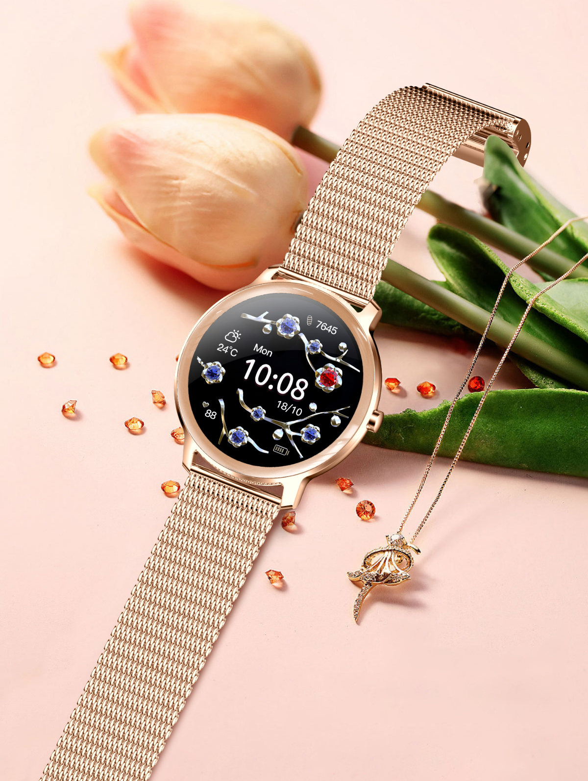 Zaria – Trendy Smartwatch voor Dames met Fitnessfuncties