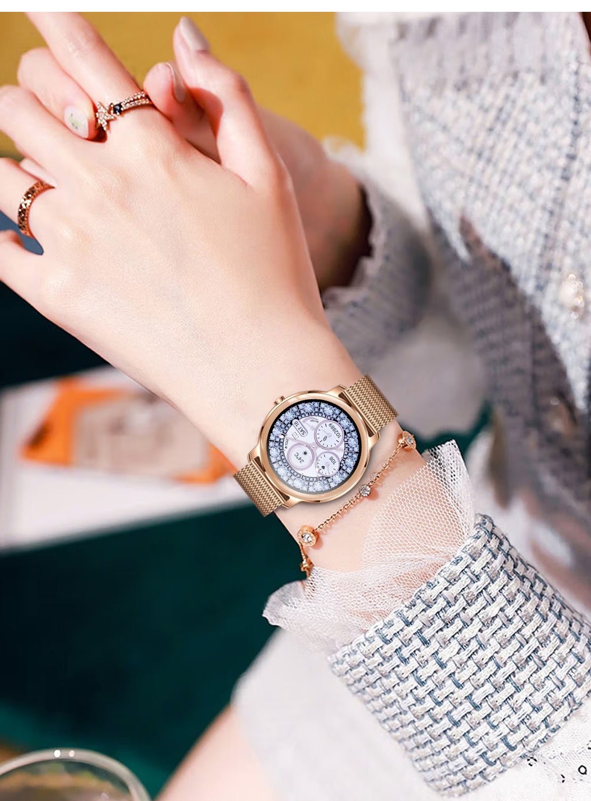 Zaria – Trendy Smartwatch til Damer med Fitnessfunktioner
