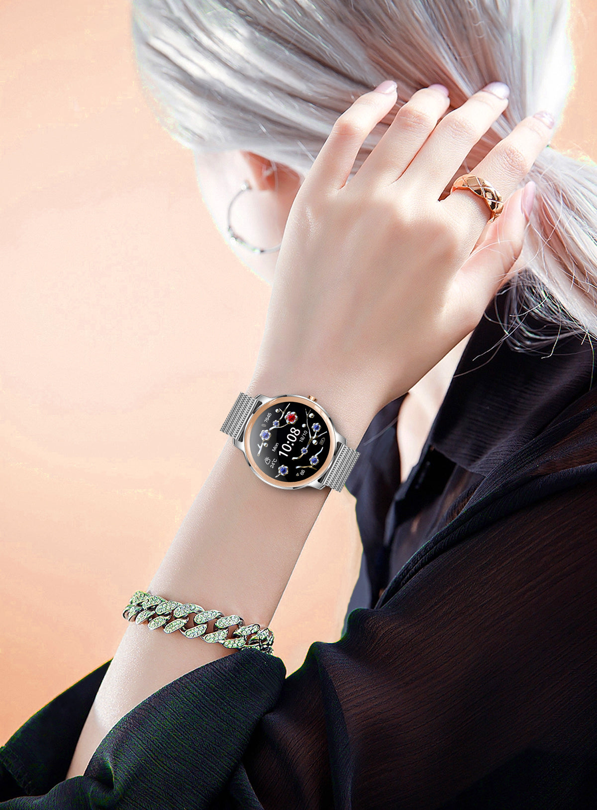 Zaria – Trendy Smartwatch til Damer med Fitnessfunktioner