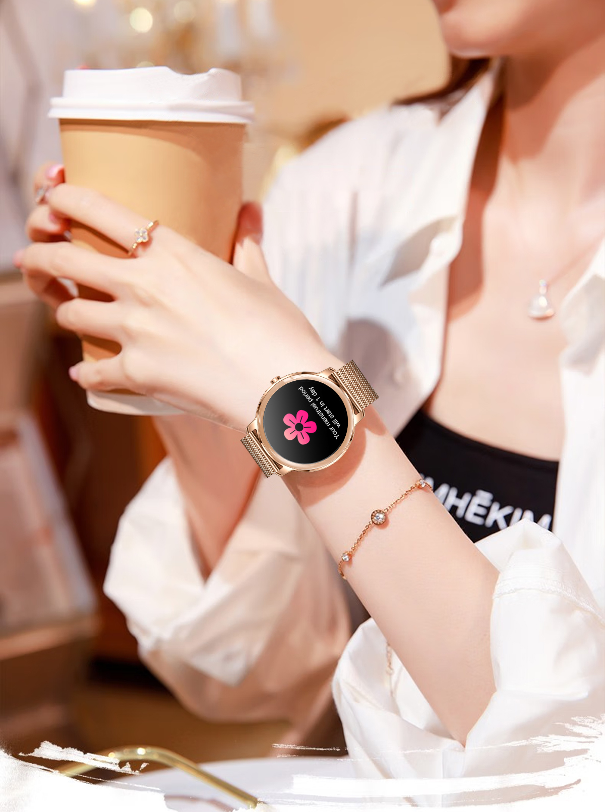 Zaria – Trendy Smartwatch til Damer med Fitnessfunktioner