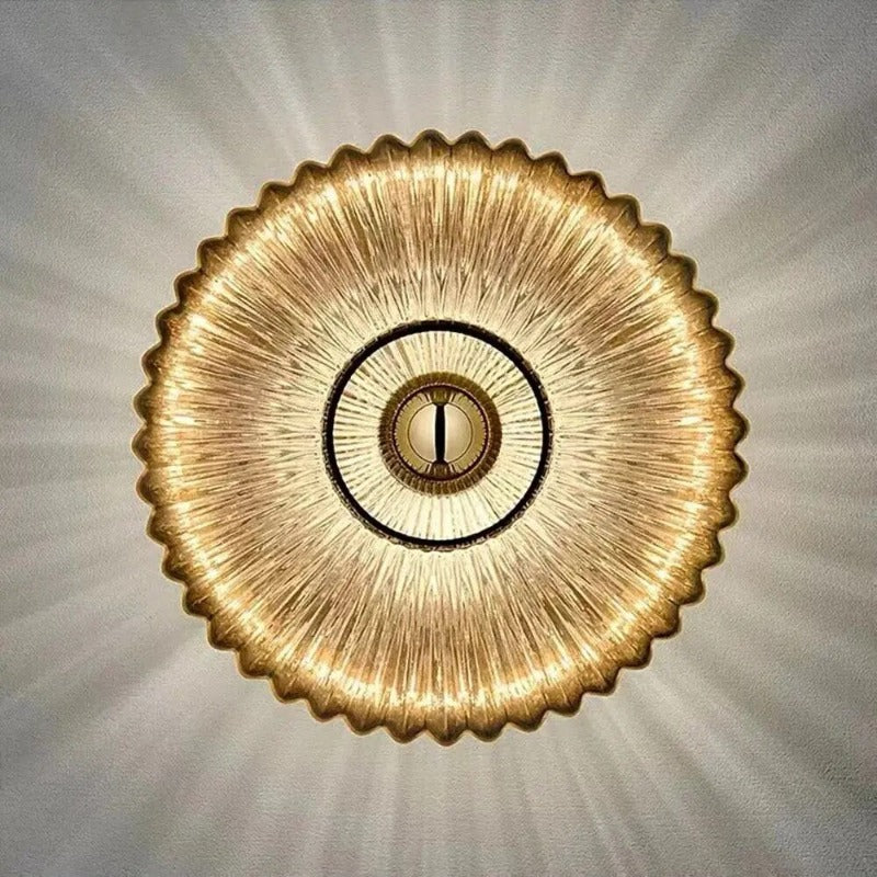 Nimbusflux – Golvende Wandlamp van Glas voor Sfeervolle Verlichting