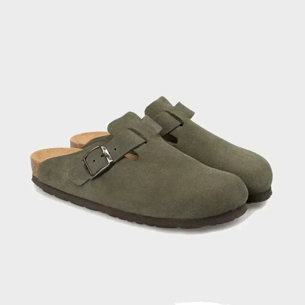 Zoccoli unisex Birkenstock Boston in pelle scamosciata comodi 