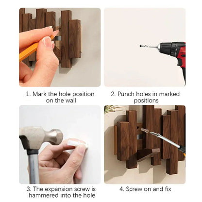 Woodharmonie – Houten Wandkapstok met Elegant Design