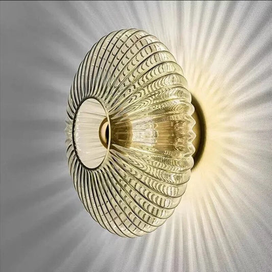 Nimbusflux – Golvende Wandlamp van Glas voor Sfeervolle Verlichting