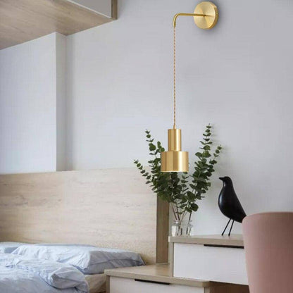 Luxelum - Gouden Wandlamp met Hangende Bol