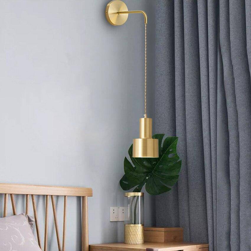 Luxelum - Gouden Wandlamp met Hangende Bol